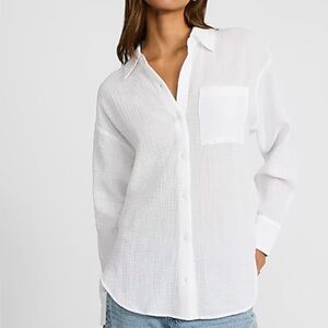 Express NWT Gauza boyfriend shirt